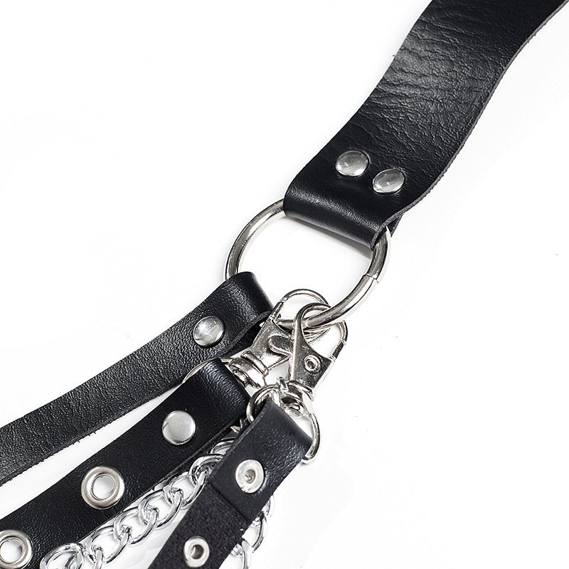 Fashionable PU Leather Body Harness Butterfly Belt