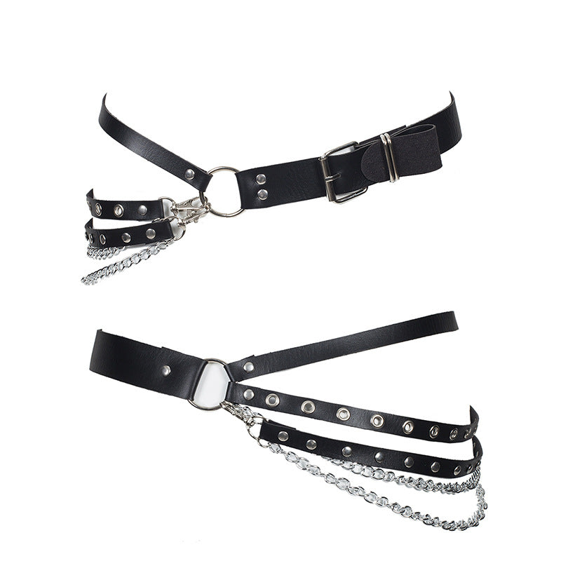 Fashionable PU Leather Body Harness Butterfly Belt