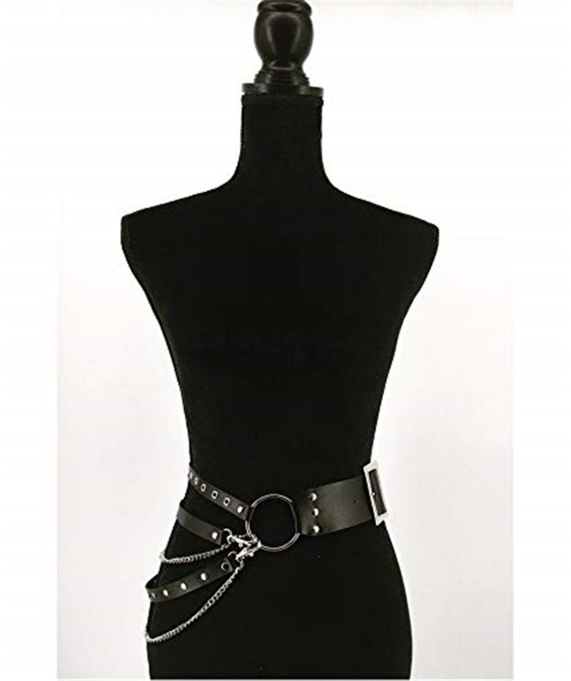 Fashionable PU Leather Body Harness Butterfly Belt